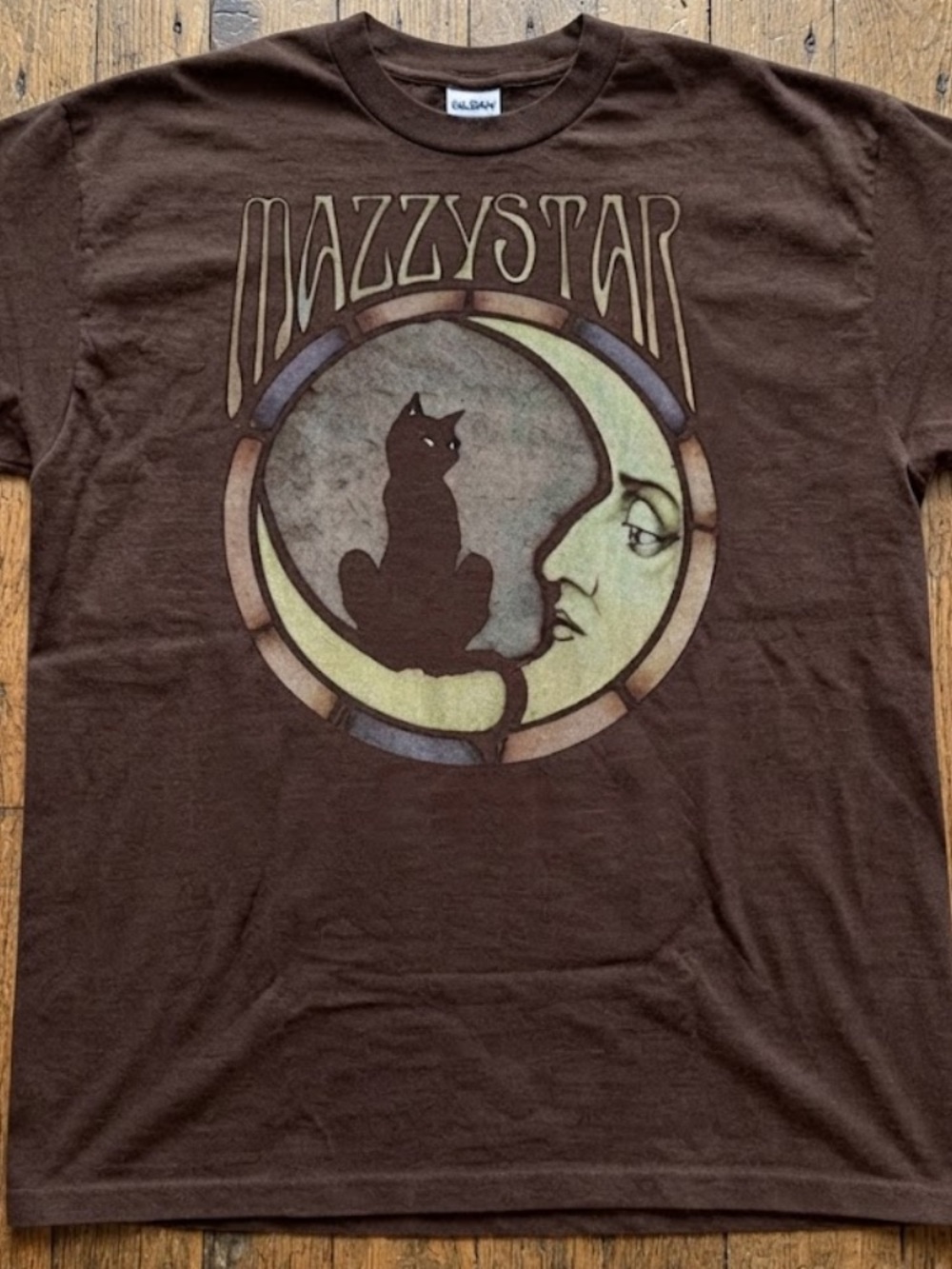 Mazzy Star Cat & Crescent Moon Graphic T-Shirt